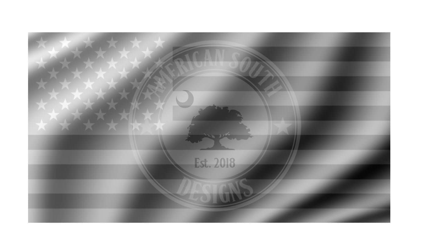 Wavy American Flag 3D Model ***STL, and Grayscale PNG***  Model 7