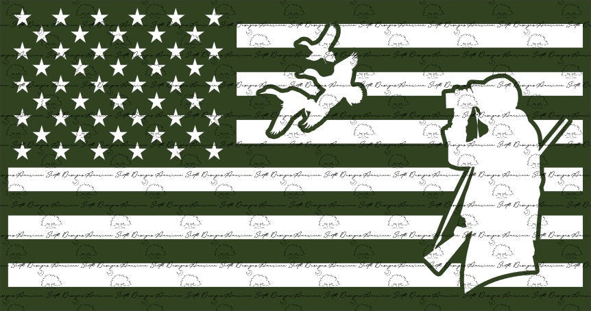 Duck Hunter Flag  SVG