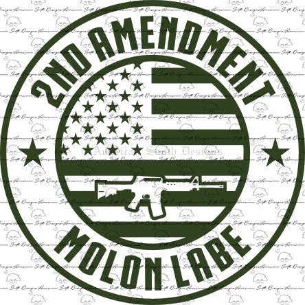 2nd Amendment Molon Labe with Rifle