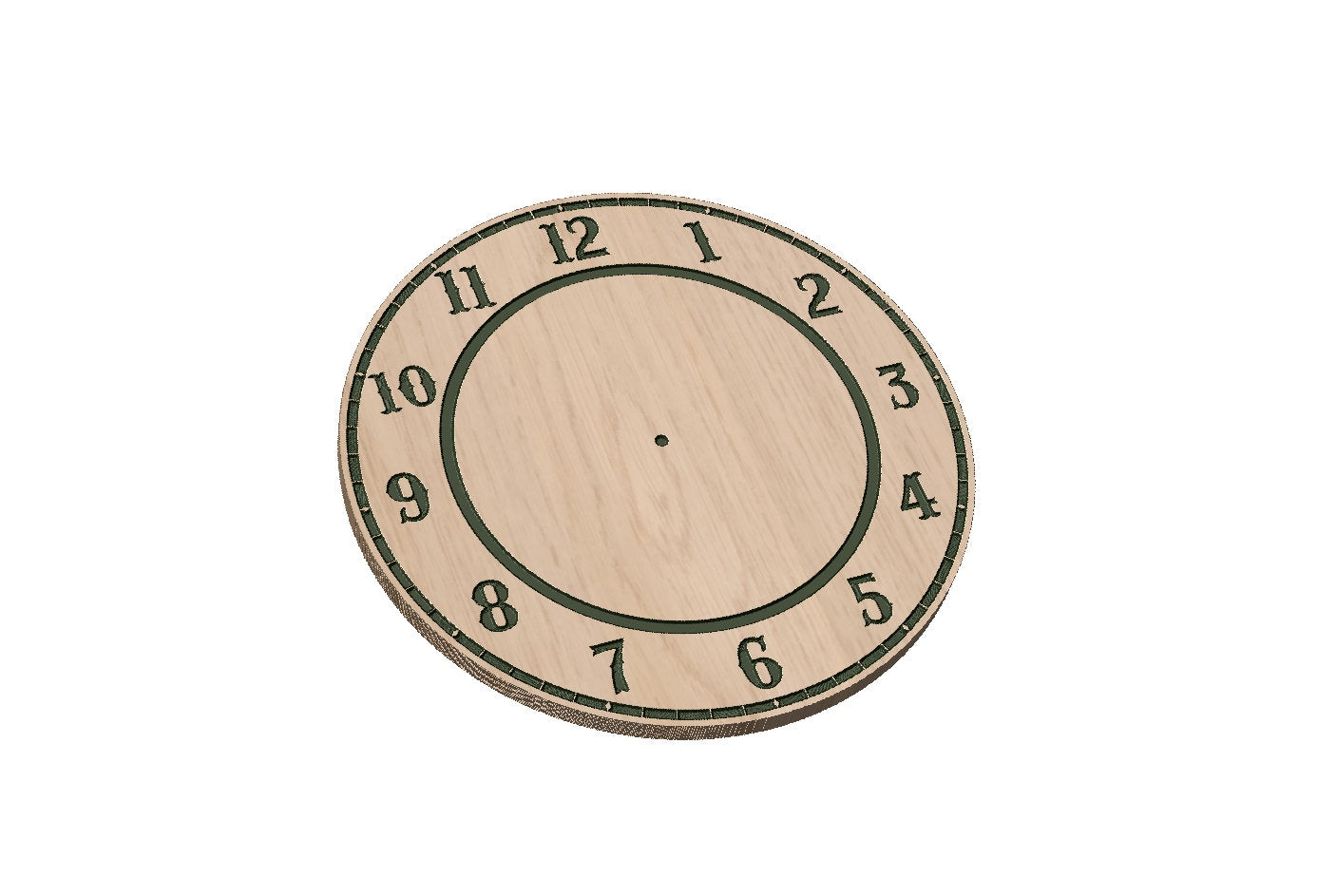 Clock Base with Numbers