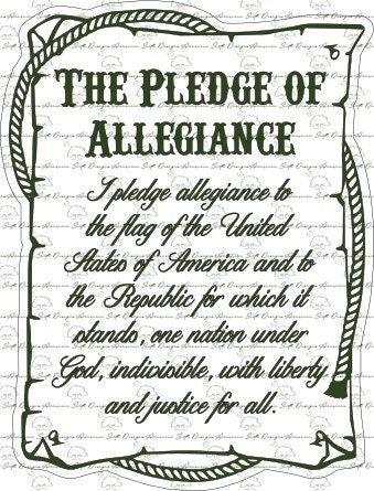 The Pledge of Allegiance Scroll