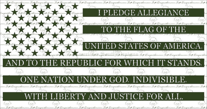 Pledge of Allegiance on Lines
