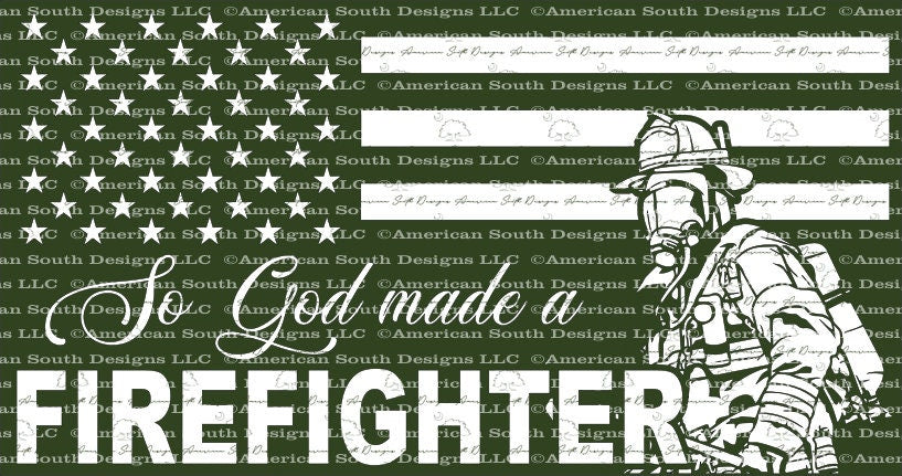 So God Made a Firefighter Flag