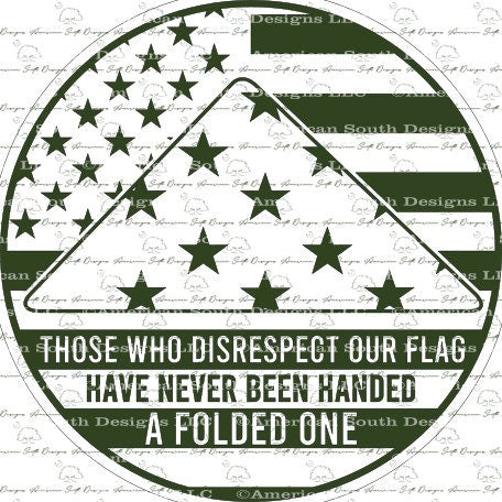 American Flag Round - Folded Flag