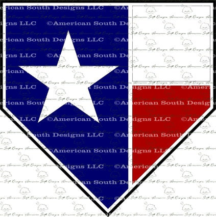 Home Plate  Texas Flag