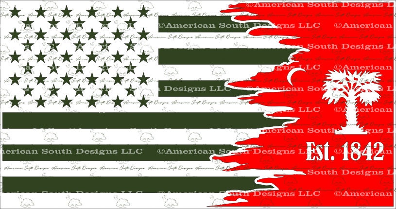 Tattered Flag Design 1  Big Red