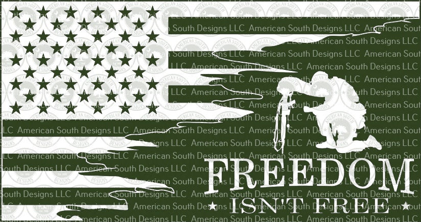 Tattered Corner Flag  Freedom Isn't Free