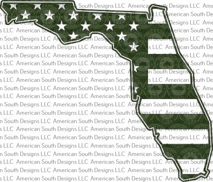 Florida Shaped American Flag